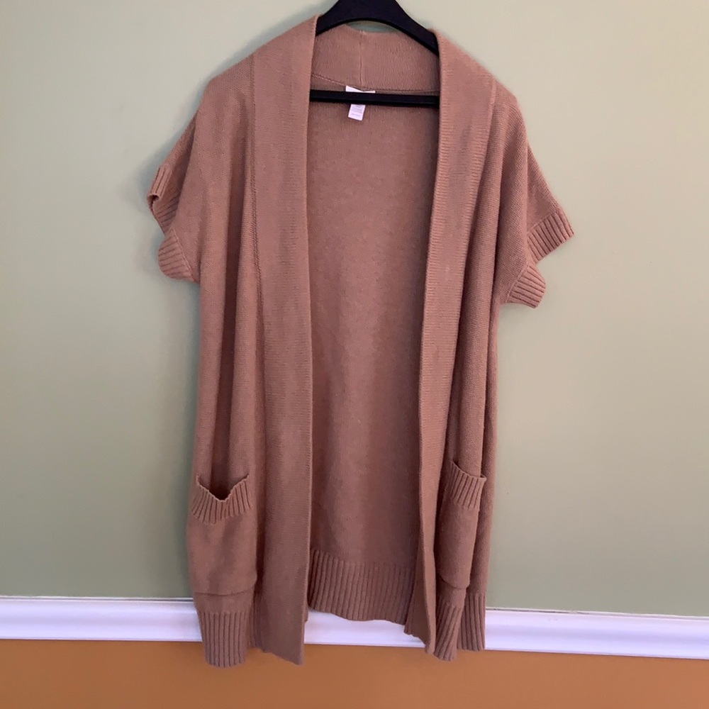 Chico size one tan duster sweater